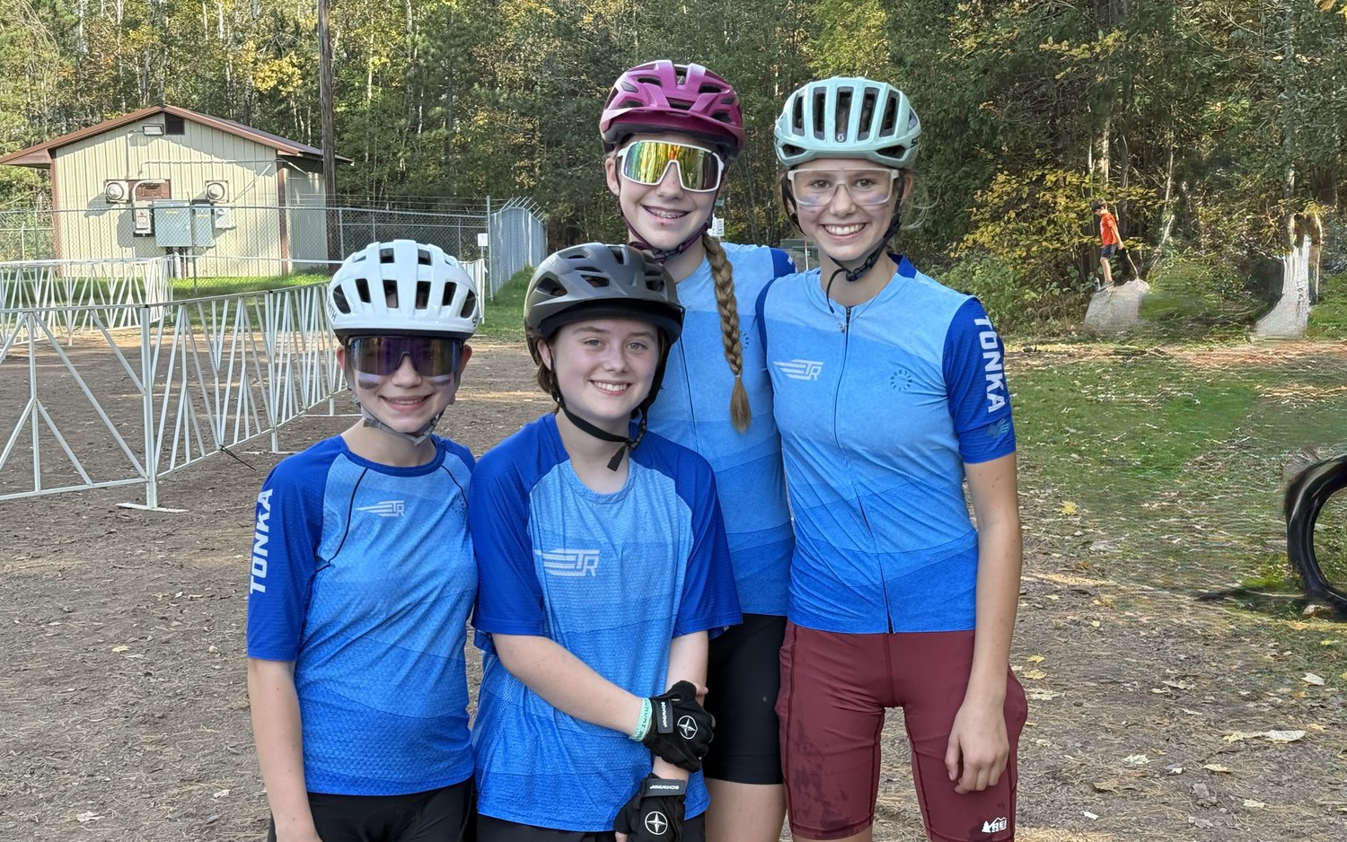 Four Tonka Racing girls together at a race
